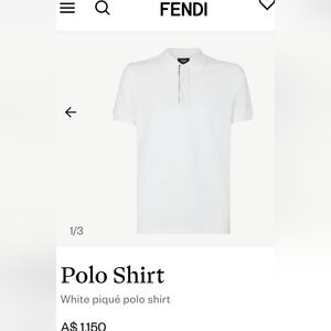 Fendi White Polo Shirt for Men